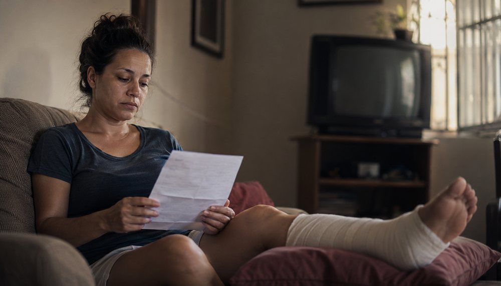 Pessoa afastada do trabalho em recuperação